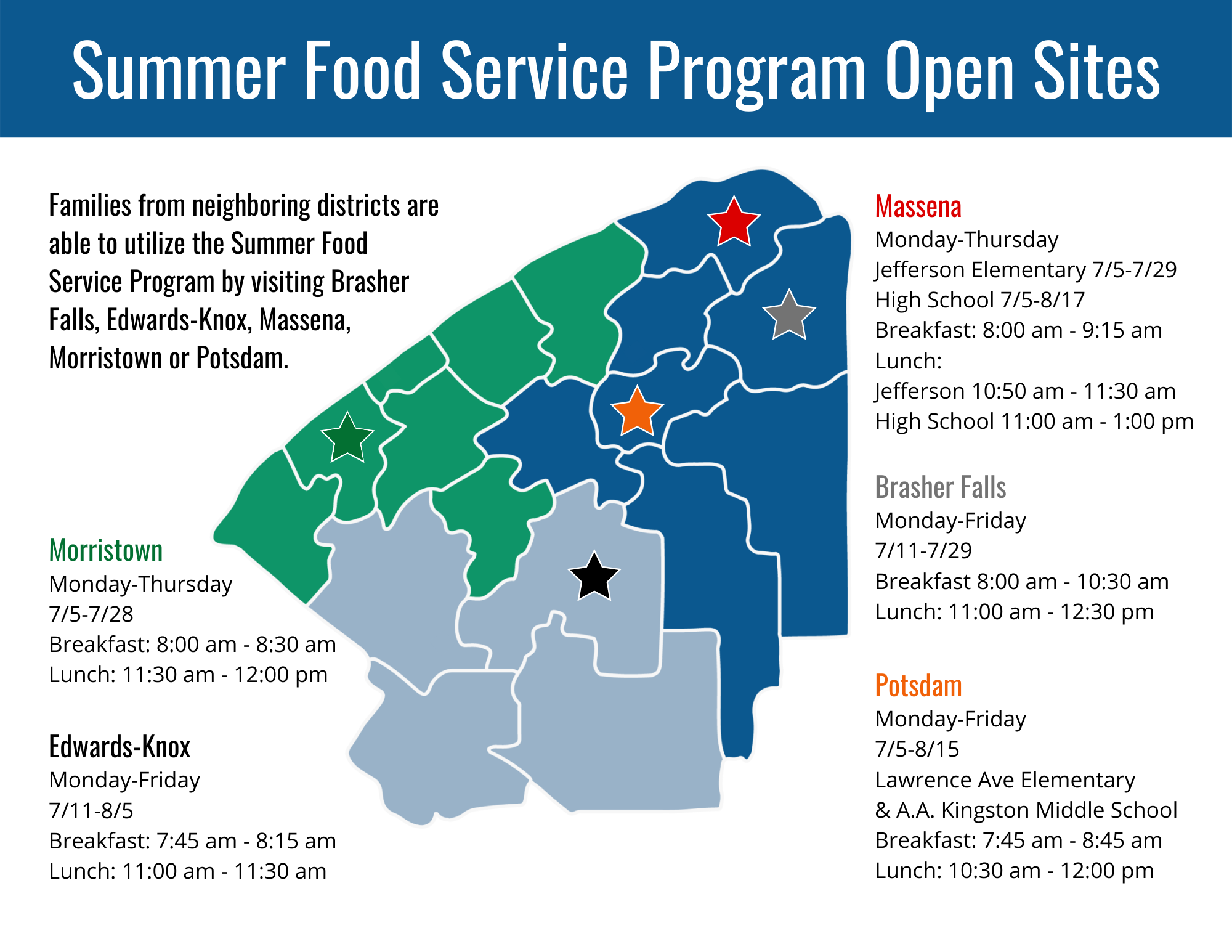 Summer Food Service Program Open Sites